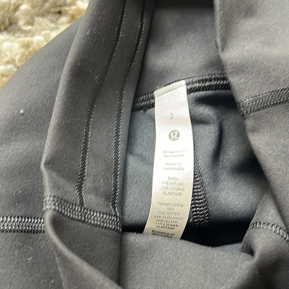 Lululemon wunder train HR tight. 25” size 2. Black. New with tags. - Picture 2 of 3